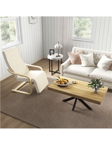 HOMCOM Set of 2 Round Side Table with Metal Legs, Modern End Table Bedside Table for Living Room, Bedroom, White 839-P052