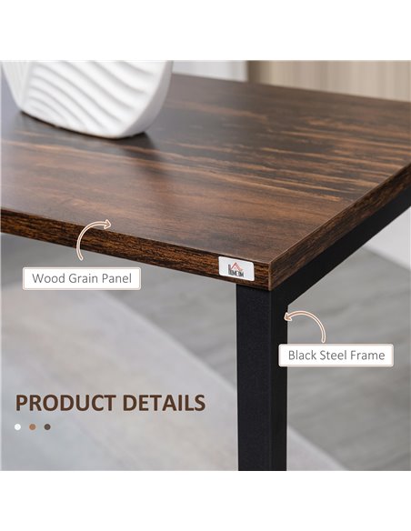 HOMCOM Nesting Side Tables Set of 3, C-Shaped Snack Side Tables with Steel Frame for Sofa Couch and Bed, Rustic Brown 839-608V00 - pic 100025 | FastDaddyshop