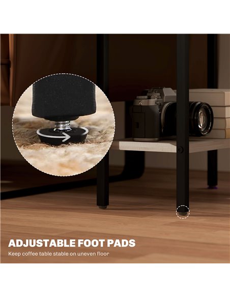 HOMCOM Three Shelf Industrial Side Table, Grey 83B-071V00GY - pic 100033 | FastDaddyshop