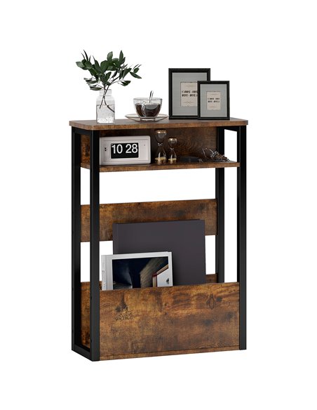 HOMCOM Industrial-Style Side Table - Black/Brown 83B-181V00RB - pic 100037 | FastDaddyshop
