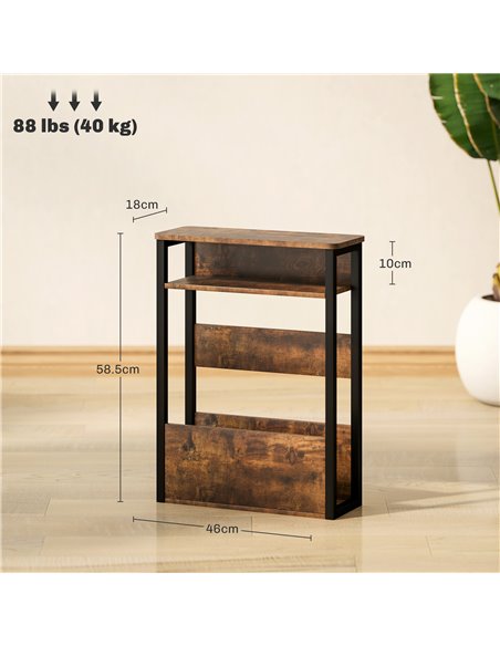 HOMCOM Industrial-Style Side Table - Black/Brown 83B-181V00RB - pic 100039 | FastDaddyshop