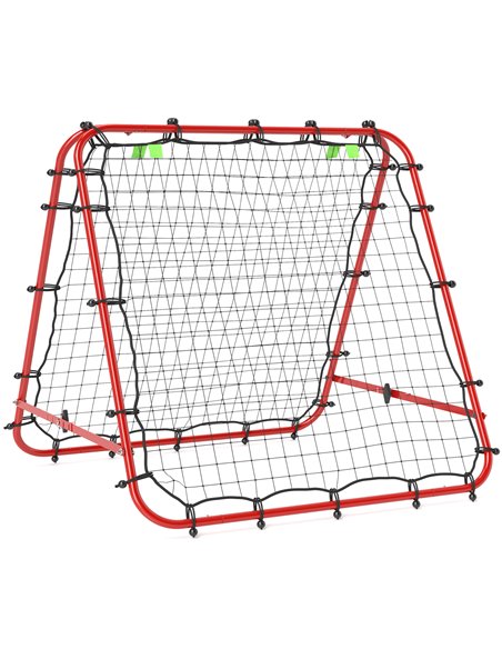 HOMCOM Double Sided Football Rebounder Net, Football Rebound Goal with 5 Adjustable Angles, Red A60-003V00RD - pic 100046 | FastDaddyshop