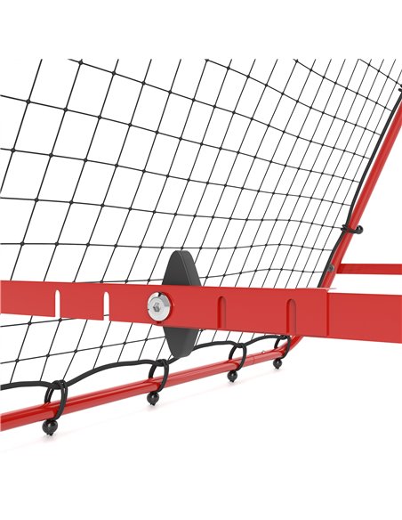 HOMCOM Double Sided Football Rebounder Net, Football Rebound Goal with 5 Adjustable Angles, Red A60-003V00RD - pic 100053 | FastDaddyshop