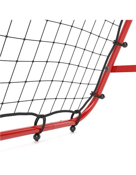 HOMCOM Double Sided Football Rebounder Net, Football Rebound Goal with 5 Adjustable Angles, Red A60-003V00RD - pic 100054 | FastDaddyshop