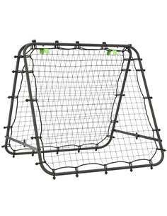HOMCOM Double Sided Football Rebounder Net, Football Rebound Goal with 5 Adjustable Angles, Black A60-003V00BK