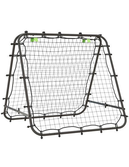 HOMCOM Double Sided Football Rebounder Net, Football Rebound Goal with 5 Adjustable Angles, Black A60-003V00BK - pic 100055 | FastDaddyshop