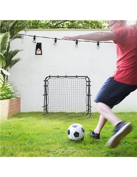 HOMCOM Double Sided Football Rebounder Net, Football Rebound Goal with 5 Adjustable Angles, Black A60-003V00BK - pic 100056 | FastDaddyshop