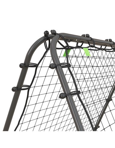 HOMCOM Double Sided Football Rebounder Net, Football Rebound Goal with 5 Adjustable Angles, Black A60-003V00BK