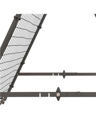 HOMCOM Double Sided Football Rebounder Net, Football Rebound Goal with 5 Adjustable Angles, Black A60-003V00BK