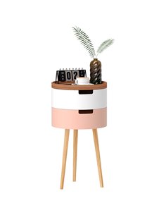 HOMCOM Three-Tier Tray Top Side Table - Multicoloured 83B-017V00ND