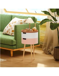 HOMCOM Three-Tier Tray Top Side Table - Multicoloured 83B-017V00ND 2
