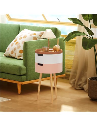 HOMCOM Three-Tier Tray Top Side Table - Multicoloured 83B-017V00ND