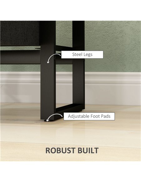 HOMCOM Bedside Table, Side Table with 2 Rattan Drawers, Bedside Cabinet with Storage and Steel Legs for Bedroom, Living Room, Ru - pic 100122 | FastDaddyshop
