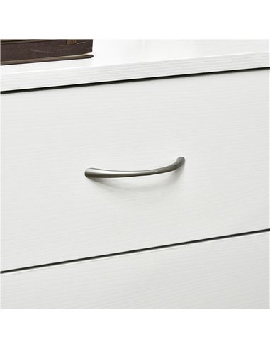 HOMCOM Three-Drawer Simple Bedside Table - White 831-297V00WT