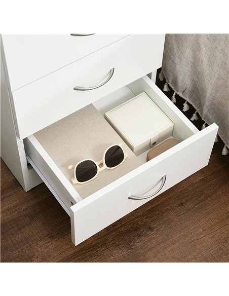 HOMCOM Three-Drawer Simple Bedside Table - White 831-297V00WT - pic 100152 | FastDaddyshop