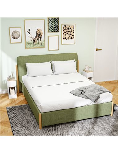 HOMCOM Set of Two Modern Storage Bedside Tables - White 831-881V02WT