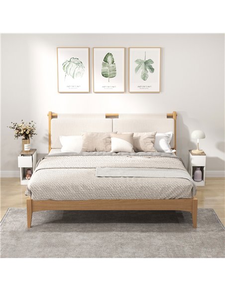 HOMCOM Set of Two Modern Storage Bedside Tables - White 831-881V02WT - pic 100179 | FastDaddyshop