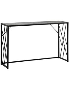 HOMCOM Console Table, Industrial Sofa Table with Metal Frame for Living Room, Hallway, 120 cm, Grey 837-171GY