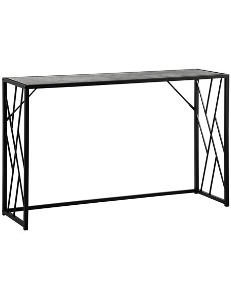 HOMCOM Console Table, Industrial Sofa Table with Metal Frame for Living Room, Hallway, 120 cm, Grey 837-171GY - pic 100208 | FastDaddyshop
