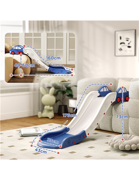 AIYAPLAY Kids Slide for Couch, Bed, Sofa, Easy to Assemble, Blue 331-075V00BU - pic 100254 | FastDaddyshop