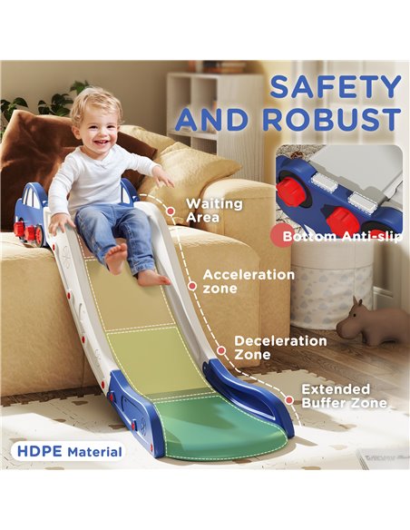 AIYAPLAY Kids Slide for Couch, Bed, Sofa, Easy to Assemble, Blue 331-075V00BU - pic 100256 | FastDaddyshop
