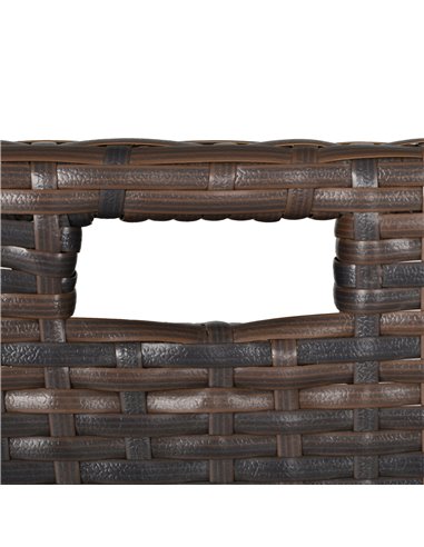 Outsunny 9PC Rattan Garden Furniture Set 8-seater Wicker Outdoor Dining Set Chairs + Footrest + Table Thick Cushion - Brown