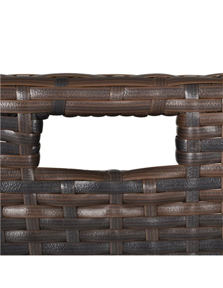 Outsunny 9PC Rattan Garden Furniture Set 8-seater Wicker Outdoor Dining Set Chairs + Footrest + Table Thick Cushion - Brown - pic 10031 | FastDaddyshop