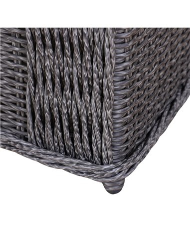 Outsunny Rattan Garden Furniture Set 4-seater Sofa Set Coffee Table Single Chair Bench Aluminium Frame Fully-assembly, Grey