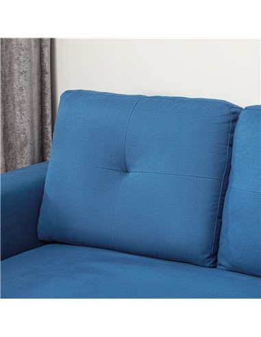 HOMCOM 3 Seater Sofa Bed, L-Shaped Corner Sofa, Pull Out Sofa with Storage, Convertible Click Clack Settee Sectional Sleeper Fut
