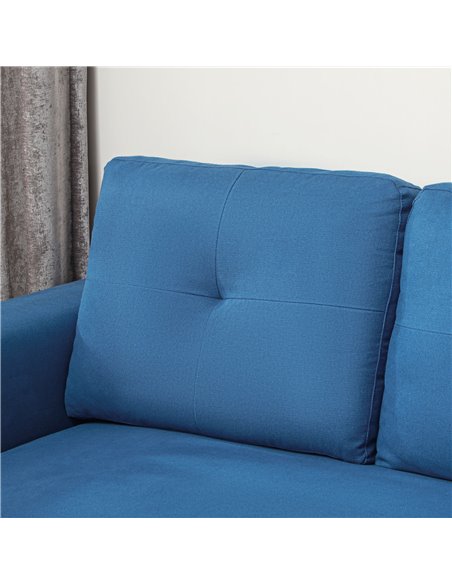 HOMCOM 3 Seater Sofa Bed, L-Shaped Corner Sofa, Pull Out Sofa with Storage, Convertible Click Clack Settee Sectional Sleeper Fut - pic 100628 | FastDaddyshop