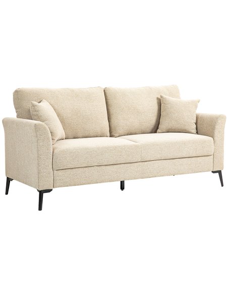 HOMCOM Three-Seater Linen-Look Sofa - Beige 83B-066V71BG - pic 100729 | FastDaddyshop