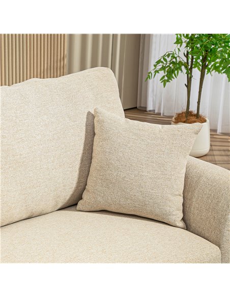 HOMCOM Three-Seater Linen-Look Sofa - Beige 83B-066V71BG - pic 100737 | FastDaddyshop