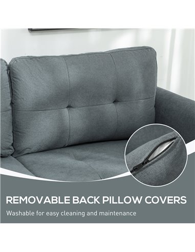 HOMCOM 'L' Shape Modular Sofa, with Storage - Dark Grey 83B-015V70CG