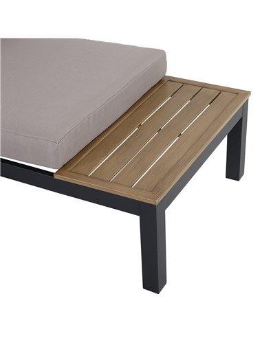 Outsunny 3-Piece Aluminium Frame Outdoor Garden Furniture Set Mixed Grey