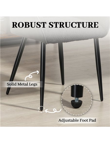 HOMCOM Accent Chair with Foot Pads, Upholstered Armchair with Chenille Fabric Front and PU Back, Occasional Chair for Living Roo - pic 101012 | FastDaddyshop