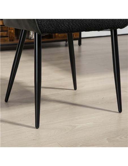 HOMCOM Accent Chair with Foot Pads, Upholstered Armchair with Chenille Fabric Front and PU Back, Occasional Chair for Living Roo - pic 101015 | FastDaddyshop