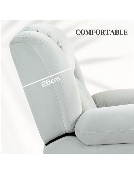 HOMCOM Power Lift Recliner Chair with Vibration Massage and Heat, Electric Lift Chair for Elderly, Overstuffed Fabric Riser and  - pic 101041 | FastDaddyshop