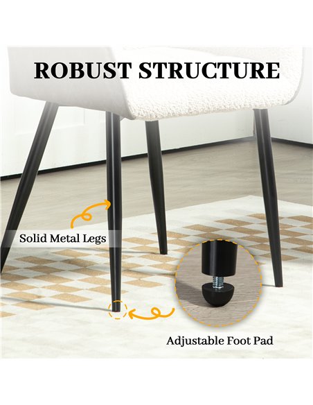 HOMCOM Accent Chair with Foot Pads, Upholstered Armchair with Chenille Fabric Front and PU Back, Occasional Chair for Living Roo - pic 101048 | FastDaddyshop