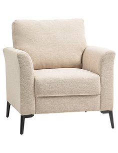 HOMCOM Linen-Look Armchair - Beige 83B-065V70BG
