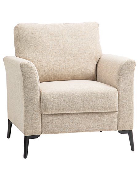 HOMCOM Linen-Look Armchair - Beige 83B-065V70BG - pic 101053 | FastDaddyshop