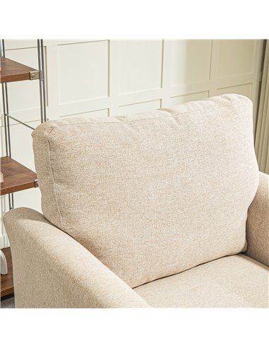 HOMCOM Linen-Look Armchair - Beige 83B-065V70BG