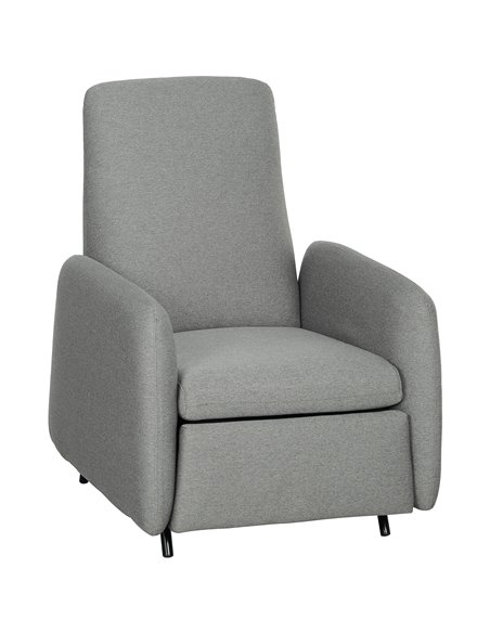 HOMCOM Push Back Recliner Armchair, Fabric High Back Reclining Chair with Adjustable Leg Rest and Pocket Spring Seat for Living  - pic 101062 | FastDaddyshop