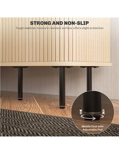 HOMCOM TV Stand Cabinet for TVs up to 55 Inches, TV Unit with Storage Shelves and Cupboard for Living Room, Oak Tone 83B-039V80A