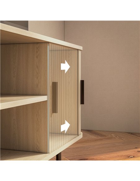 HOMCOM TV Stand Cabinet for TVs up to 55 Inches, TV Unit with Storage Shelves and Cupboard for Living Room, Oak Tone 83B-039V80A - pic 101133 | FastDaddyshop