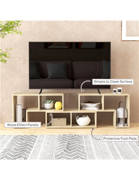 HOMCOM TV Stand for TVs up to 75 Inches, Free Combination TV Unit with Storage Shelves, Extendable Entertainment Centre for Livi - pic 101194 | FastDaddyshop