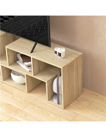 HOMCOM TV Stand for TVs up to 75 Inches, Free Combination TV Unit with Storage Shelves, Extendable Entertainment Centre for Livi - pic 101196 | FastDaddyshop