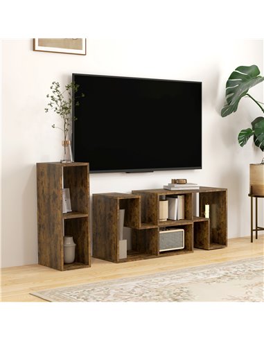 HOMCOM TV Stand for TVs up to 75 Inches, Free Combination TV Unit with Storage Shelves, Extendable Entertainment Centre for Livi