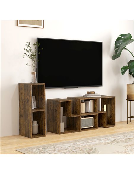 HOMCOM TV Stand for TVs up to 75 Inches, Free Combination TV Unit with Storage Shelves, Extendable Entertainment Centre for Livi - pic 101198 | FastDaddyshop