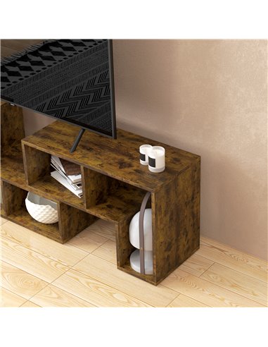 HOMCOM TV Stand for TVs up to 75 Inches, Free Combination TV Unit with Storage Shelves, Extendable Entertainment Centre for Livi