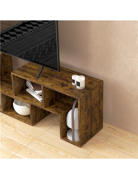 HOMCOM TV Stand for TVs up to 75 Inches, Free Combination TV Unit with Storage Shelves, Extendable Entertainment Centre for Livi - pic 101205 | FastDaddyshop
